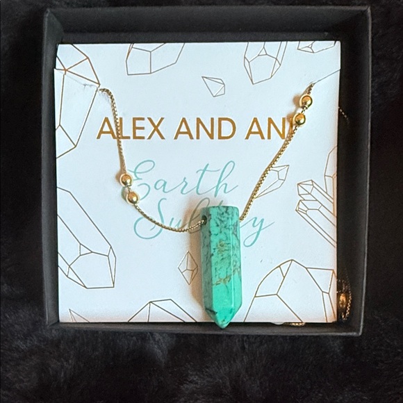 Alex and Ani Jewelry - Alex and Ani Turquoise Crystal Necklace